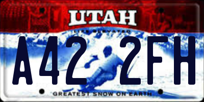 UT license plate A422FH