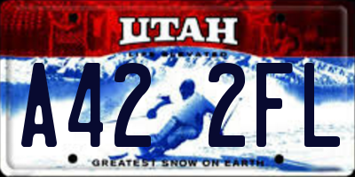 UT license plate A422FL