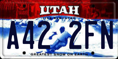 UT license plate A422FN