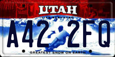 UT license plate A422FQ