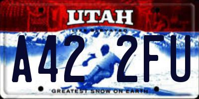 UT license plate A422FU