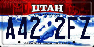 UT license plate A422FZ