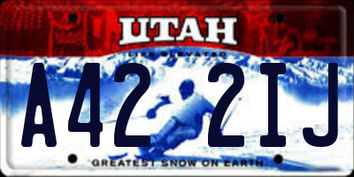 UT license plate A422IJ