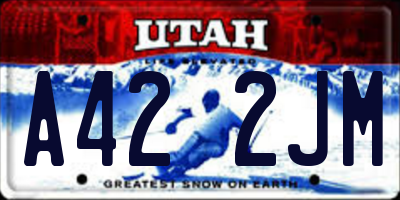 UT license plate A422JM