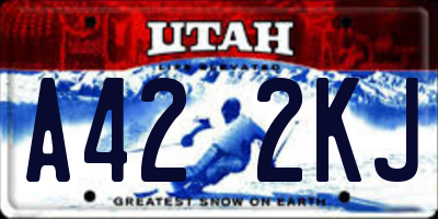 UT license plate A422KJ