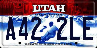 UT license plate A422LE