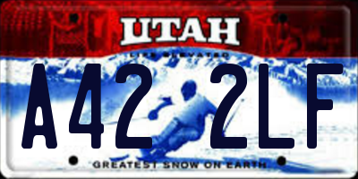 UT license plate A422LF