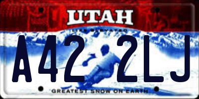 UT license plate A422LJ