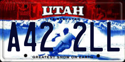 UT license plate A422LL