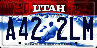 UT license plate A422LM