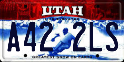 UT license plate A422LS