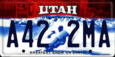 UT license plate A422MA