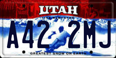 UT license plate A422MJ