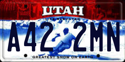 UT license plate A422MN
