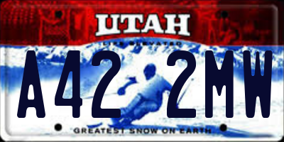 UT license plate A422MW