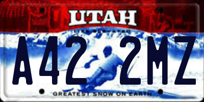UT license plate A422MZ