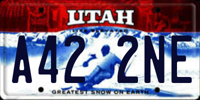 UT license plate A422NE