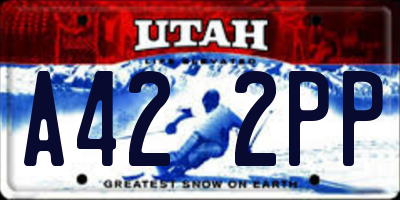 UT license plate A422PP
