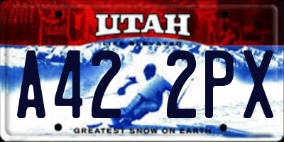 UT license plate A422PX