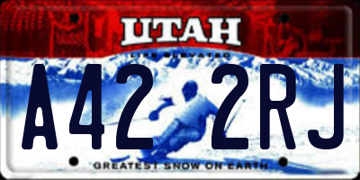 UT license plate A422RJ