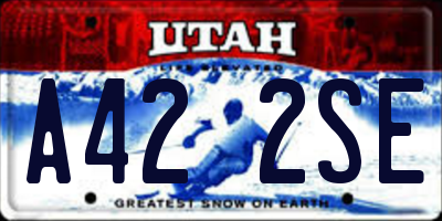 UT license plate A422SE