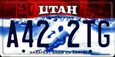 UT license plate A422TG