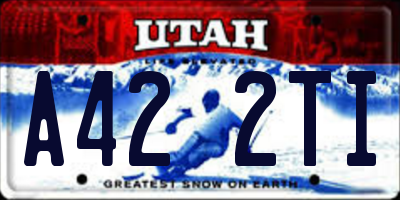 UT license plate A422TI