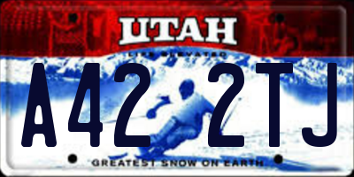 UT license plate A422TJ
