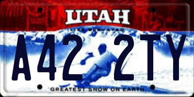 UT license plate A422TY