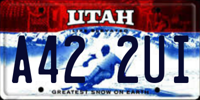 UT license plate A422UI