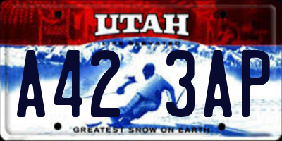 UT license plate A423AP