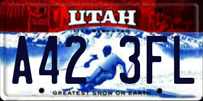 UT license plate A423FL
