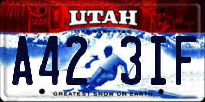 UT license plate A423IF
