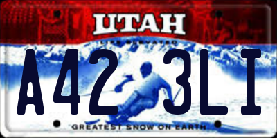 UT license plate A423LI