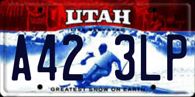 UT license plate A423LP
