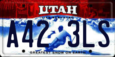 UT license plate A423LS