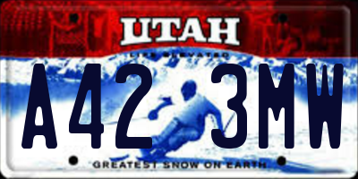 UT license plate A423MW