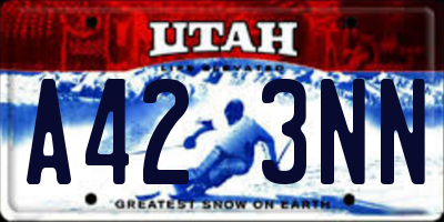 UT license plate A423NN