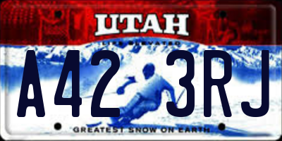 UT license plate A423RJ