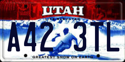 UT license plate A423TL