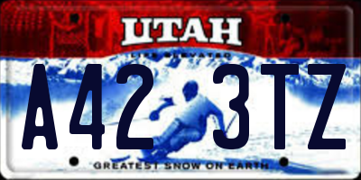 UT license plate A423TZ