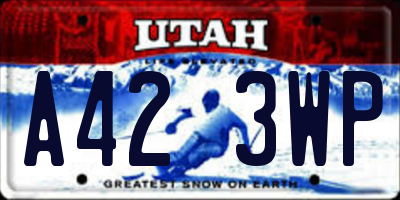 UT license plate A423WP