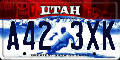 UT license plate A423XK