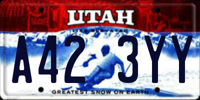 UT license plate A423YY