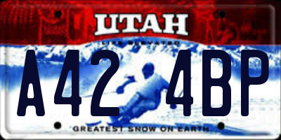 UT license plate A424BP
