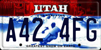 UT license plate A424FG