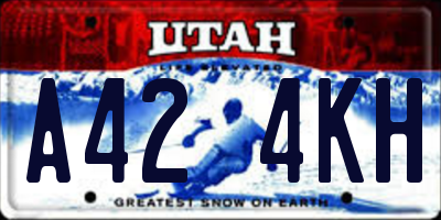 UT license plate A424KH
