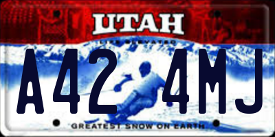 UT license plate A424MJ