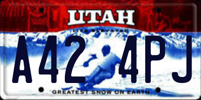 UT license plate A424PJ