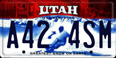 UT license plate A424SM
